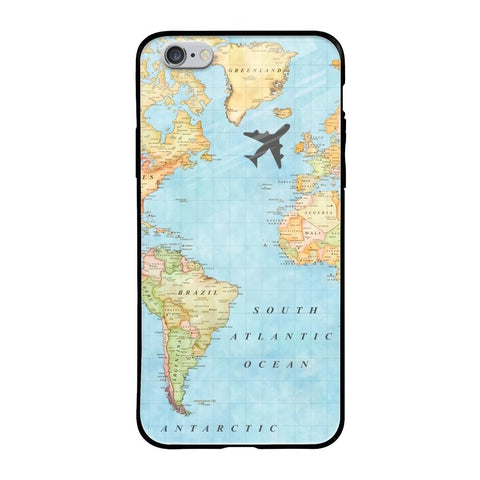 Travel Map iPhone 6S Glass Back Cover Online