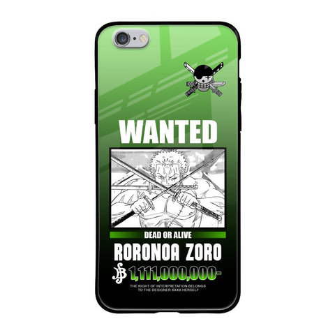 Zoro Wanted iPhone 6S Glass Back Cover Online