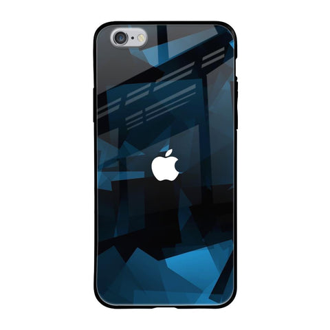 Polygonal Blue Box iPhone 6S Glass Back Cover Online