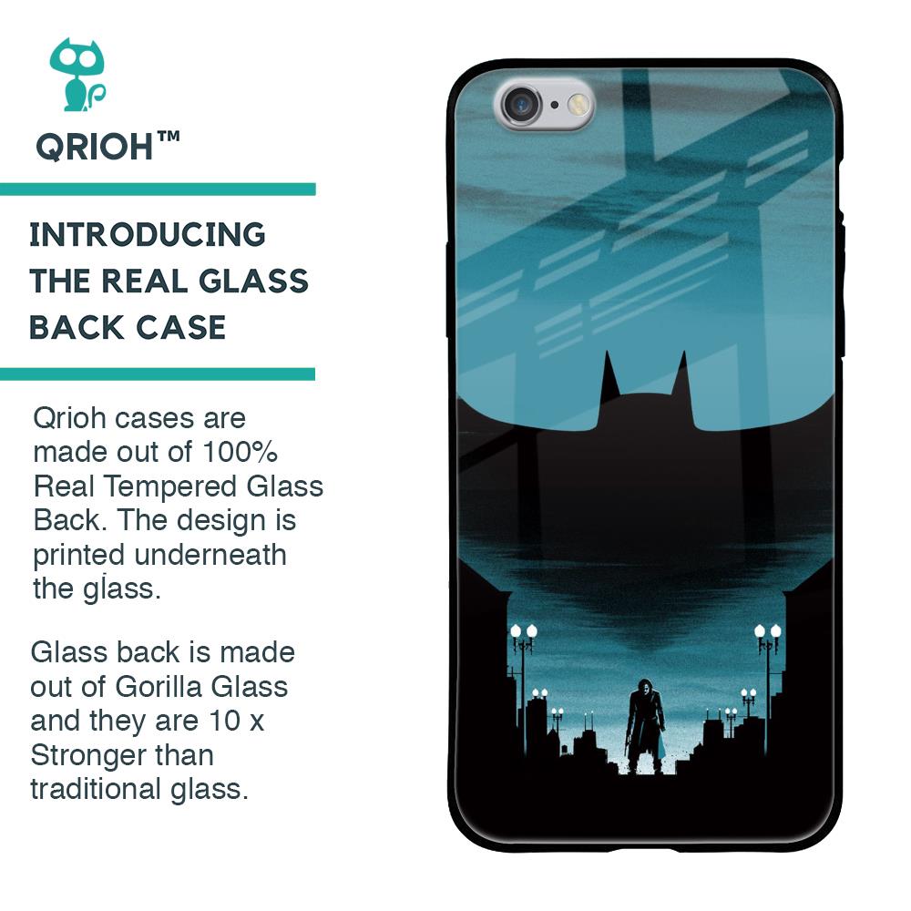 Cyan Bat Glass Case for iPhone 6S