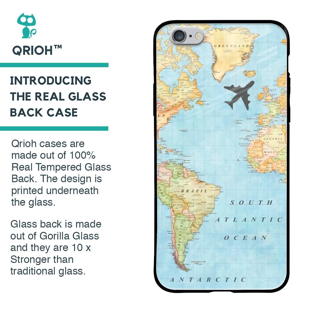 Travel Map Glass Case for iPhone 6S