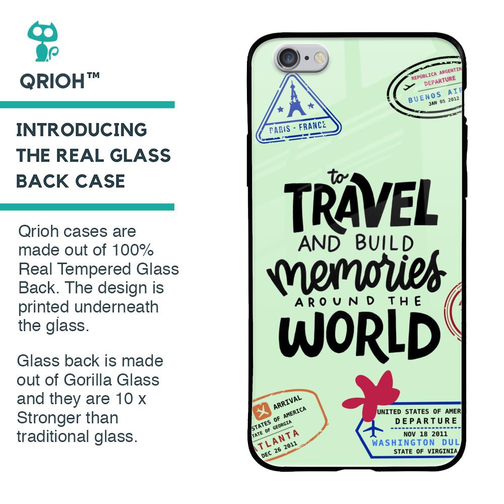Travel Stamps Glass Case for iPhone 6S
