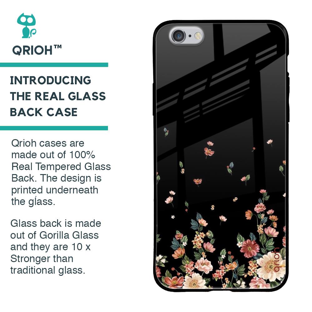 Floating Floral Print Glass Case for iPhone 6S
