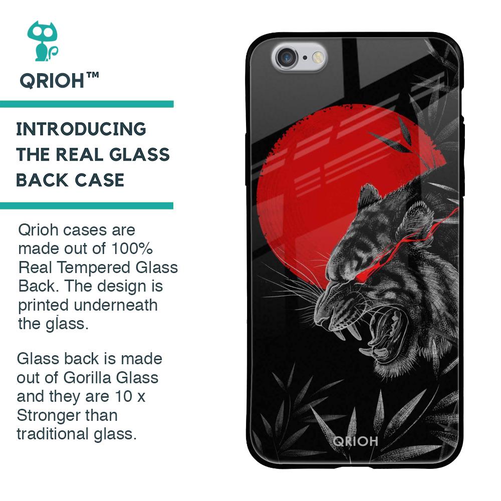 Red Moon Tiger Glass Case for iPhone 6S