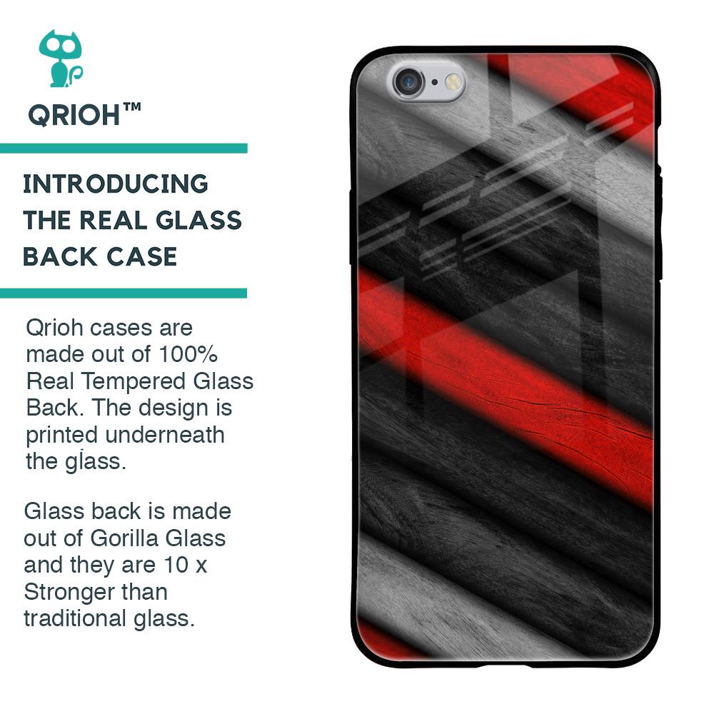 Soft Wooden Texture Glass Case for iPhone 6S