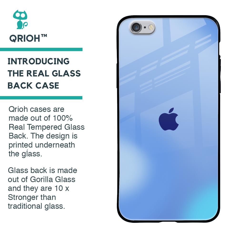 Vibrant Blue Texture Glass Case for iPhone 6S