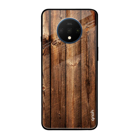 Timber Printed OnePlus 7T Glass Back Cover Online