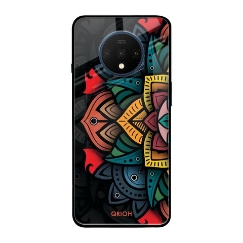Retro Gorgeous Flower OnePlus 7T Glass Back Cover Online