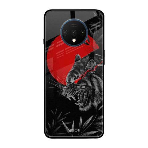 Red Moon Tiger OnePlus 7T Glass Back Cover Online