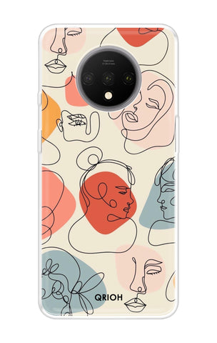 Abstract Faces OnePlus 7T Back Cover