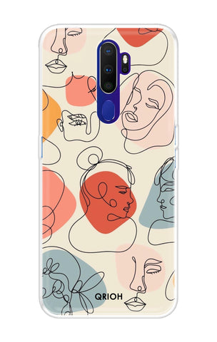 Abstract Faces Oppo A9 2020 Back Cover
