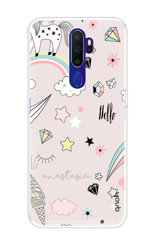 Unicorn Doodle Oppo A9 2020 Back Cover