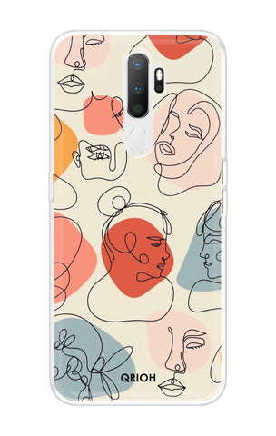 Abstract Faces Oppo A5 2020 Back Cover