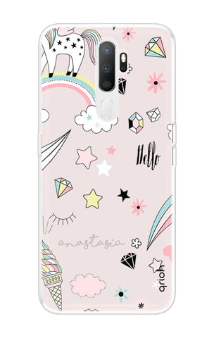 Unicorn Doodle Oppo A5 2020 Back Cover