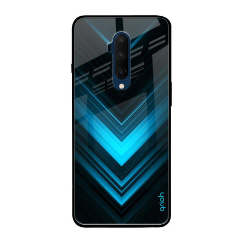 Vertical Blue Arrow OnePlus 7T Pro Glass Back Cover Online