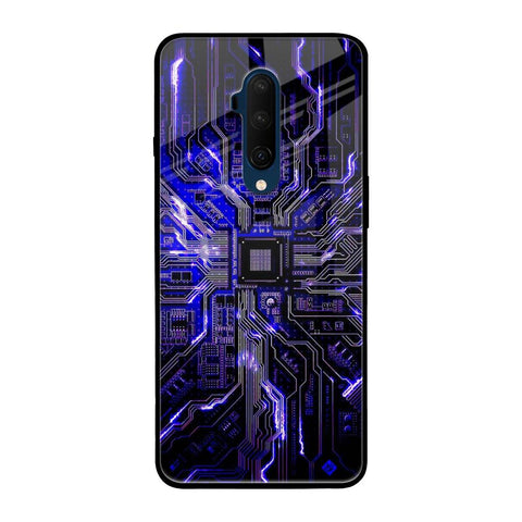Techno Color Pattern OnePlus 7T Pro Glass Back Cover Online