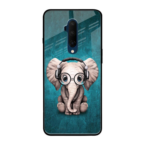 Adorable Baby Elephant OnePlus 7T Pro Glass Back Cover Online