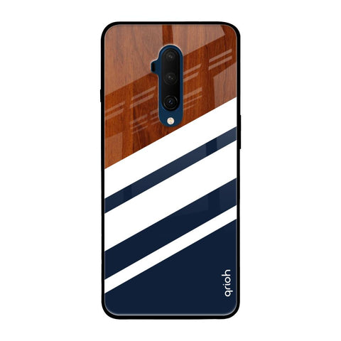 Bold Stripes OnePlus 7T Pro Glass Back Cover Online
