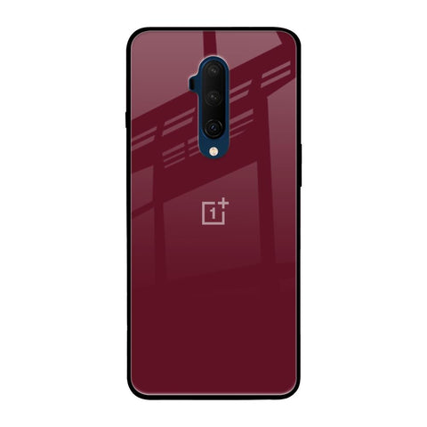 Classic Burgundy OnePlus 7T Pro Glass Back Cover Online