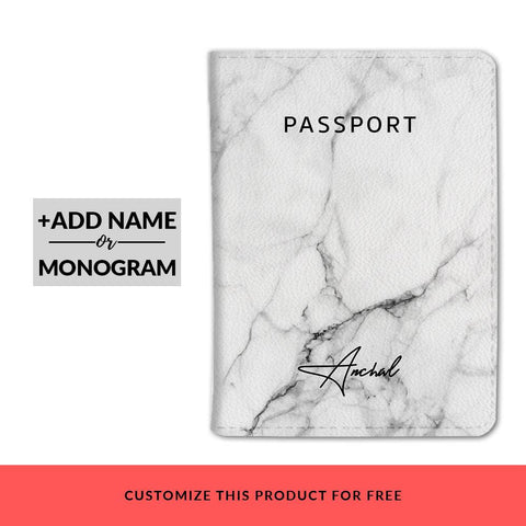 Full Marble Custom Passport Cover 