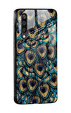 Peacock Feathers Glass case for Samsung Galaxy A70s