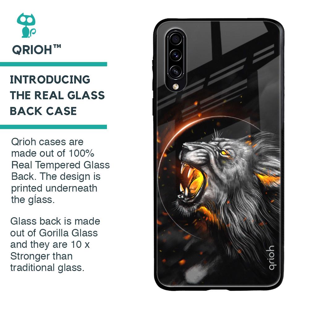 Aggressive Lion Glass Case for Samsung Galaxy A70s