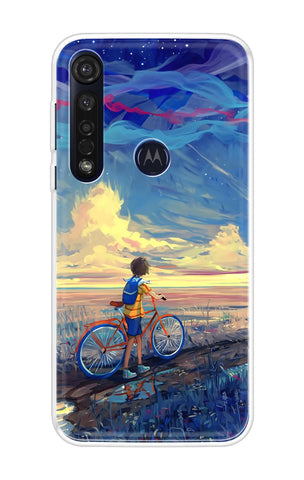 Riding Bicycle to Dreamland Motorola Moto G8 Plus Back Cover