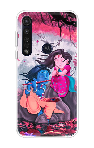 Radha Krishna Art Motorola Moto G8 Plus Back Cover