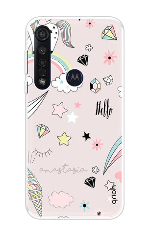 Unicorn Doodle Motorola Moto G8 Plus Back Cover