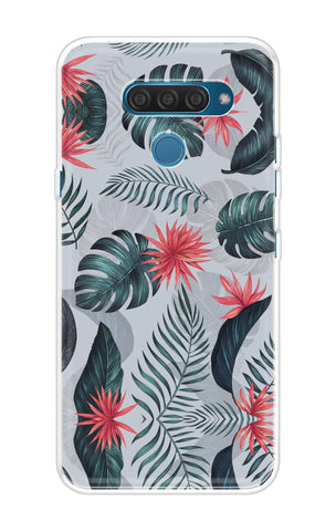 Retro Floral Leaf LG Q60 Back Cover