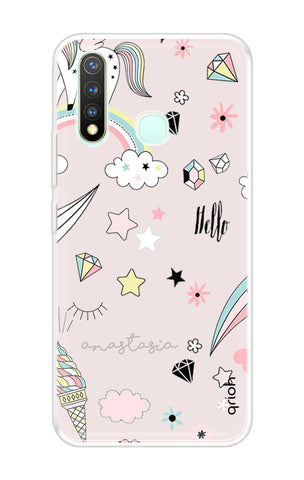 Unicorn Doodle Vivo Y19 Back Cover