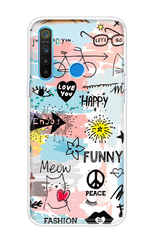 Happy Doodle Realme 5s Back Cover