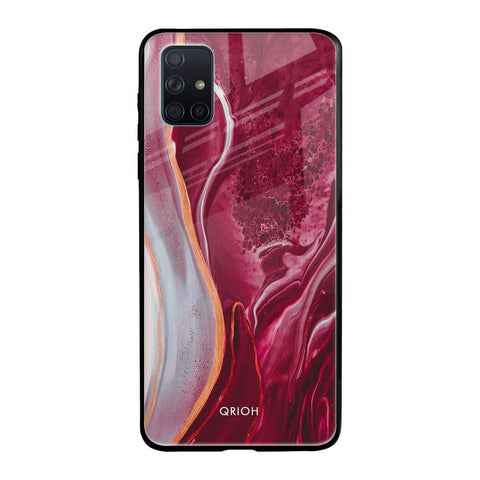 Crimson Ruby Samsung Galaxy A51 Glass Back Cover Online