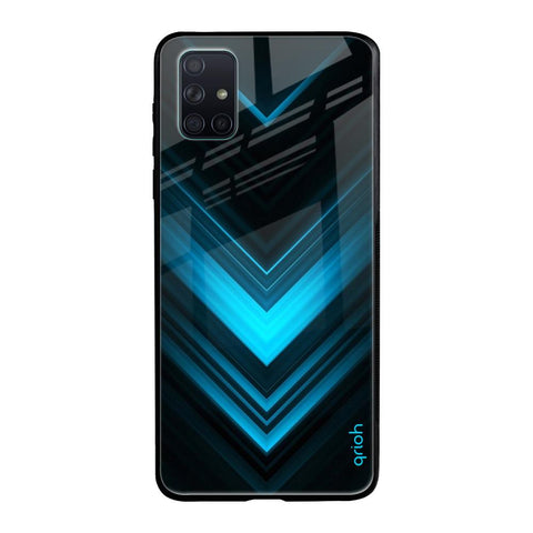 Vertical Blue Arrow Samsung Galaxy A51 Glass Back Cover Online