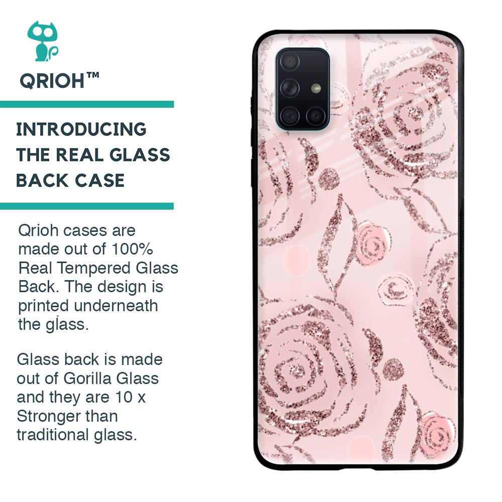 Shimmer Roses Glass case for Samsung Galaxy A51