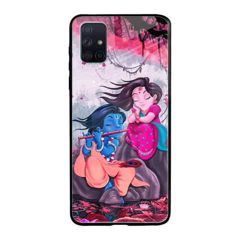 Radha Krishna Art Samsung Galaxy A71 Glass Back Cover Online