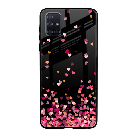Heart Rain Fall Samsung Galaxy A71 Glass Back Cover Online