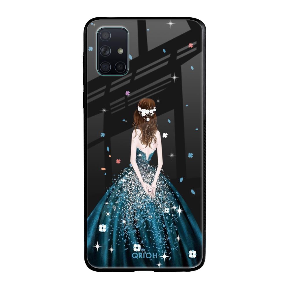 Queen Of Fashion Samsung Galaxy A71 Glass Back Cover Online