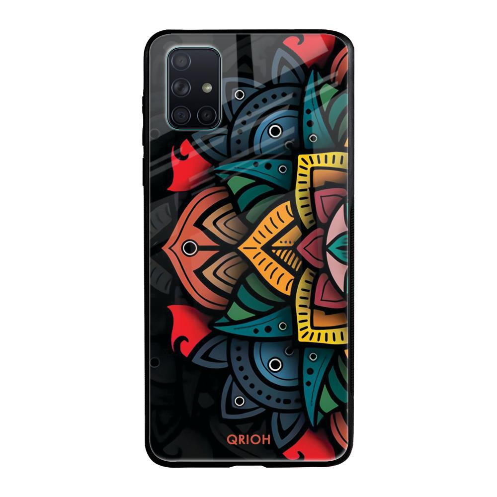 Retro Gorgeous Flower Samsung Galaxy A71 Glass Back Cover Online