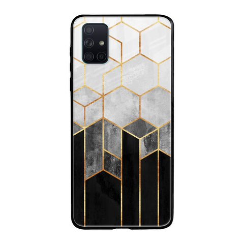 Tricolor Pattern Samsung Galaxy A71 Glass Back Cover Online