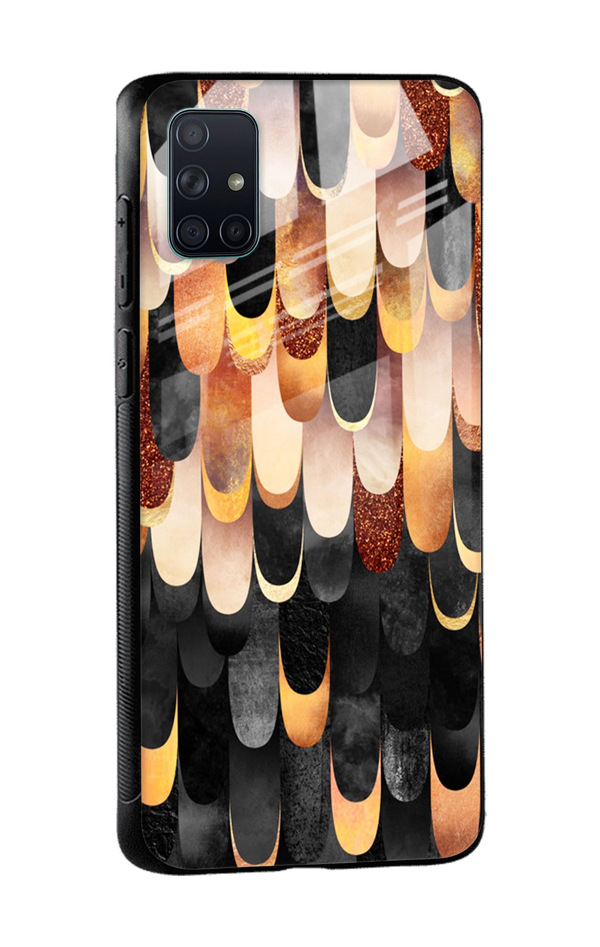 Bronze Abstract Glass Case for Samsung Galaxy A71