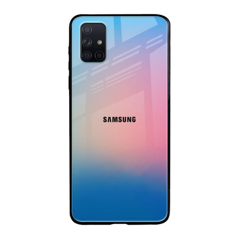 Blue & Pink Ombre Samsung Galaxy A71 Glass Back Cover Online