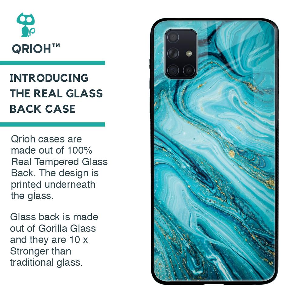 Ocean Marble Glass Case for Samsung Galaxy A71