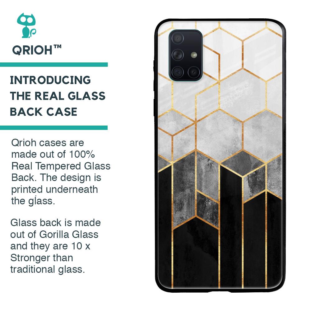 Tricolor Pattern Glass Case for Samsung Galaxy A71