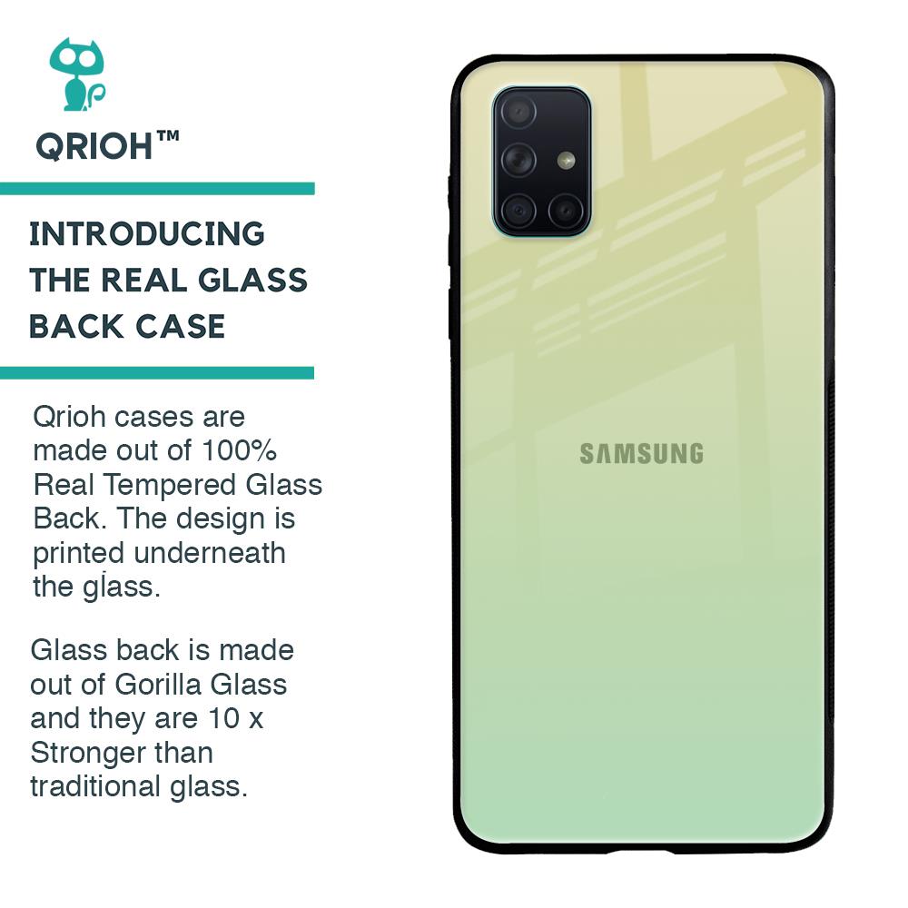 Mint Green Gradient Glass Case for Samsung Galaxy A71