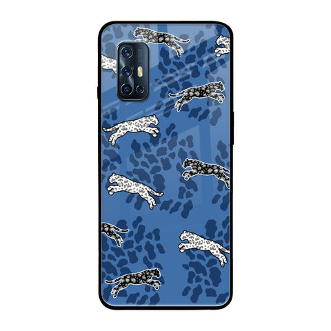 Blue Cheetah Vivo V17 Glass Back Cover Online