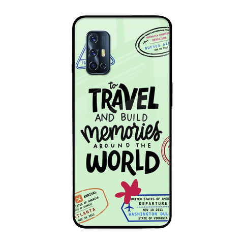 Travel Stamps Vivo V17 Glass Back Cover Online