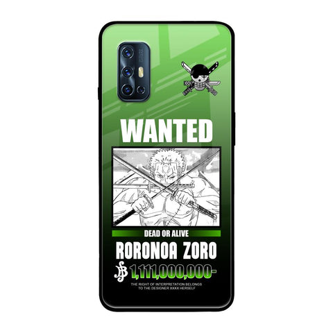 Zoro Wanted Vivo V17 Glass Back Cover Online
