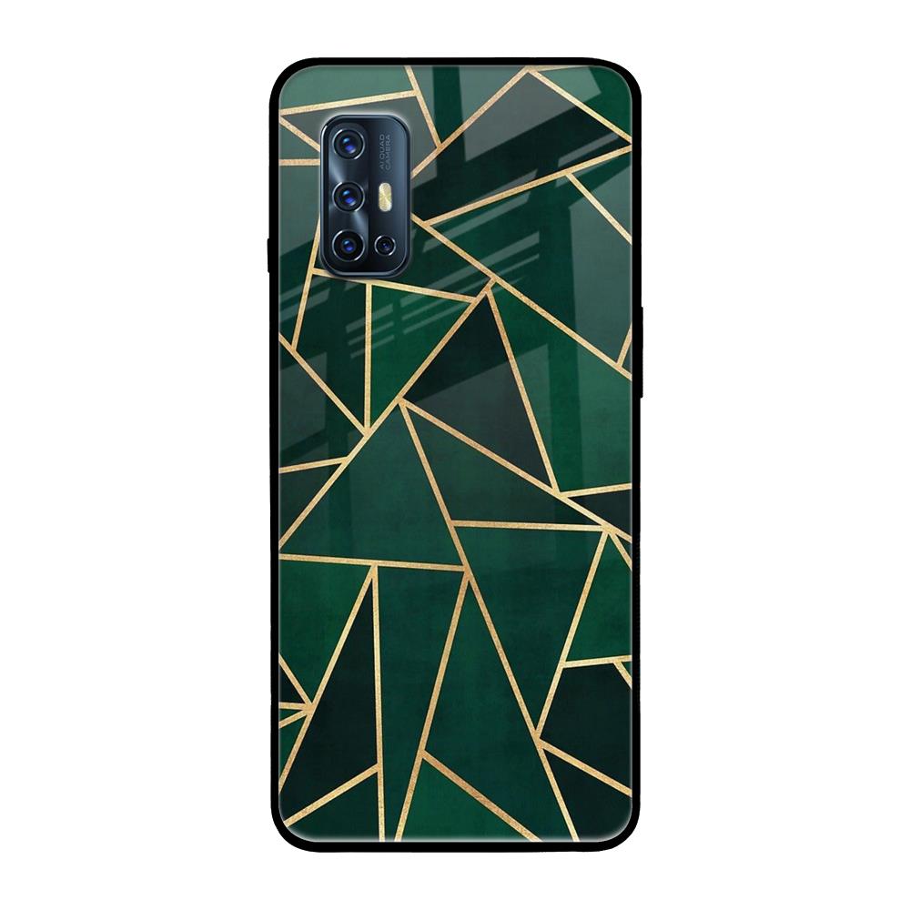 Abstract Green Vivo V17 Glass Back Cover Online