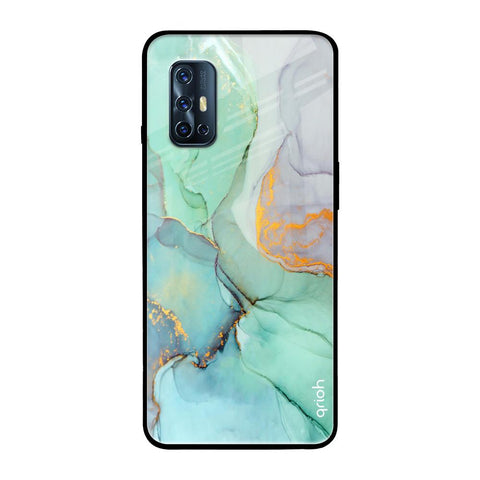 Green Marble Vivo V17 Glass Back Cover Online